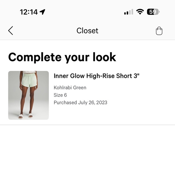 Lululemon Inner Glow High Rise Short 3” - Picture 4 of 4